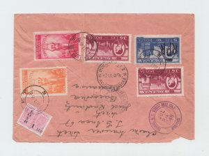 Romania COVER 1948 SIRET MARKING RECORDED AVION RANGER MARKING USED ROYAL POST