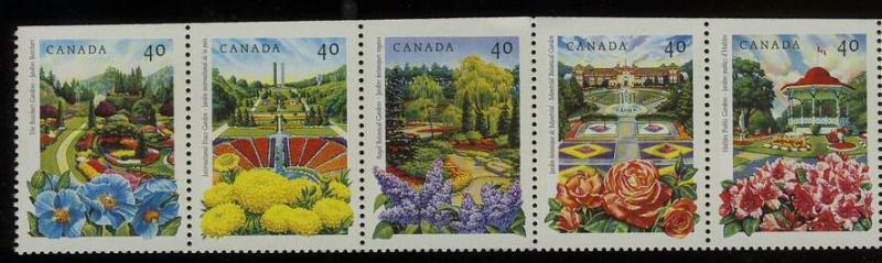   Canada 1991, Public Garden MNH Strip of 5 # 1315a