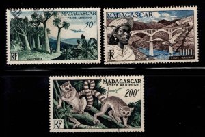 Madagascar Malagasy Scott C58-C60 Used Airmail set light cancels