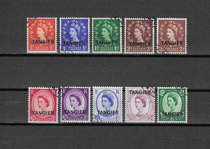 MOROCCO AGENCIES/TANGIER 1956 SG 313/22 USED