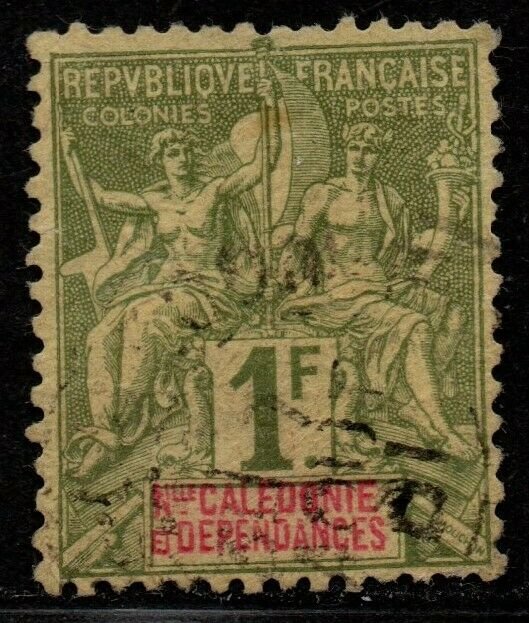 $New Caledonia Sc#58 used, F-VF, high value, Cv. $26.50