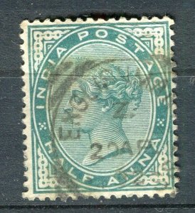 INDIA; 1890s early classic QV issue 1/2a. value, + fair Postmark, Englishma..