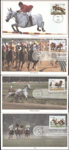 #2756-59 Sporting Horses Mystic FDC Set