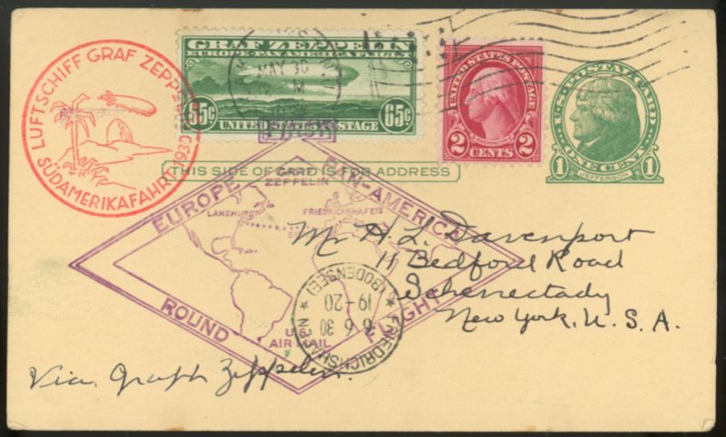 U.S. #C13 USED ON AIRMAIL COVER