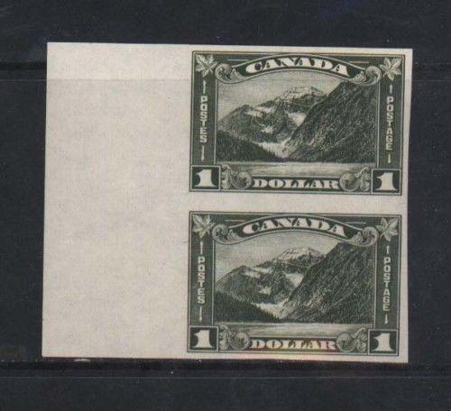 Canada #177a XF/NH Imperforate Margin Pair *With Cert.*