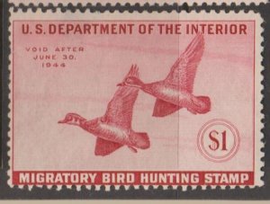 U.S. Scott #RW10 Duck Stamp - Mint Single - IND