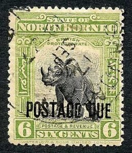 North Borneo SGD59 6c opt at foot used Cat 26 Pounds