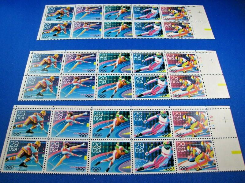 U.S. SCOTT # 2611-2615  -  PLATE BLOCKS of 10  -  LOT OF 3     MNH