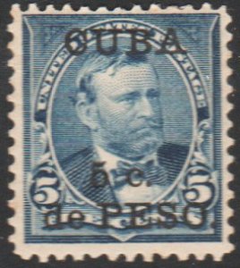 1899 Cuba Stamps Sc 225 US Military Rule Ulysses S. Grant Surcharged  NEW