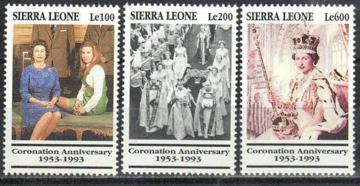 Sierra Leone Stamp 1672-1674  - Queen Elizabeth coronation