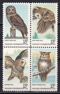 USA, Fauna, Birds, Owls MNH / 1978