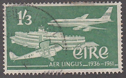 Ireland # 178, Aer Lingus Airlines 25th Anniversary, High Value Used 1/3 Cat.