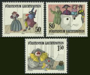 Liechtenstein 823-825,MNH.Michel 887-889. Kirchplaz Theater,15th Ann.1985.