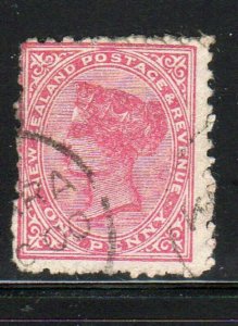 NEW ZEALAND #61  1882  1p       QUEEN VICTORIA   F-VF  USED  d