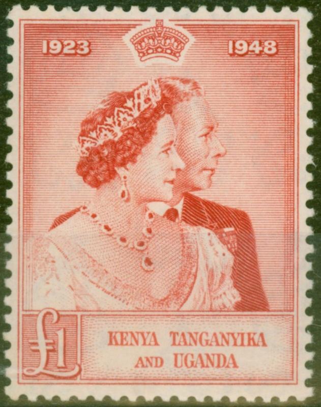 KUT 1948 RSW £1 Scarlet SG158 V.F MNH