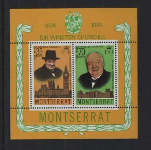 Montserrat   #312-313a  MNH 1974  sheet Churchill