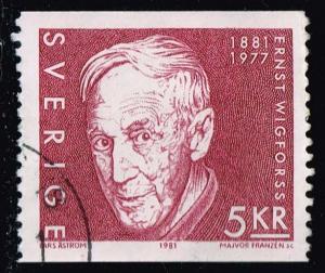 Sweden #1345 Ernst Wigforss; Used (0.35)