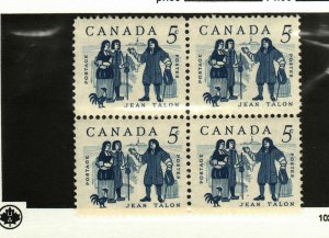 Canada #398  MNH  Block (4 stamps) Jean Talon