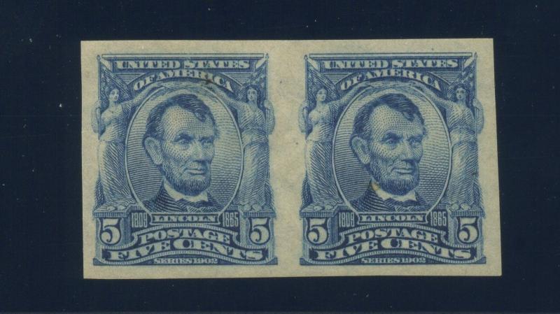 Scott #315 Lincoln Imperf Mint Pair of 2 Stamps (Stock #315-34)