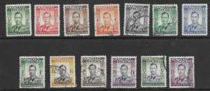 S Rhodesia 42 -54 1937  set  13  VF  Used