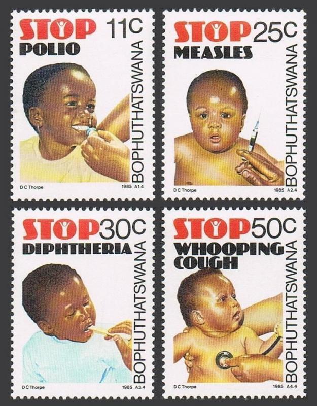 SA-Bophuthatswana 133-136,MNH.Michel 133-136. Child health care,1985.Stop polio,