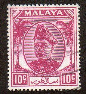 Malaya, Selangor  Scott  86  Used