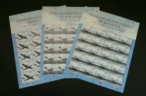 Malaysia Air Transportation 2007 Aviation Airplane Vehicle (sheetlet) MNH *rare