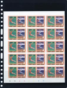 St.Lucia 1984 Los Angeles Olympic Block of 15 Sets Imperf !!