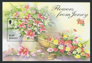 Jersey 878,MNH.Michel 865 Bl.20. Flowers from Jersey.ITALIA-1998.