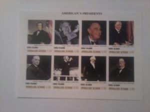 KURIL SHEET IMPERF USA PRESIDENTS