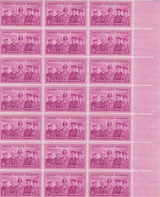 USA - 1955 Armed forces reserve issue complete sheet Sc# 1067 - MNH (1349)