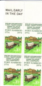 Scott US # 1542, MNH Mail Early in the Day block of 4