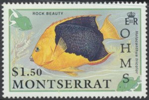 Montserrat  SC# O107 MNH   Fish   OPT OHMS  see details & scans