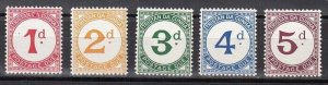 Tristan da Cunha Scott J1-5 Mint hinged