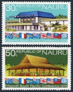 Nauru 128-129, MNH. Michel 125-126. South Pacific Commission Conference, 1975.