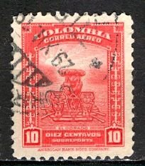 Colombia; 1948: Sc. # C152: Used Single Stamp