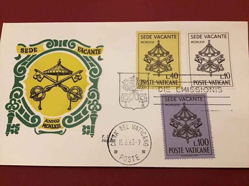 Vatican 1963 Sede Vacante First Day Cover Postal Cover R42351 