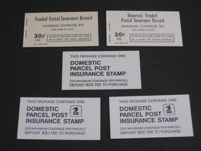 QI2, QI3, QI4, QI5 5 Diff Postal Insurance Booklets