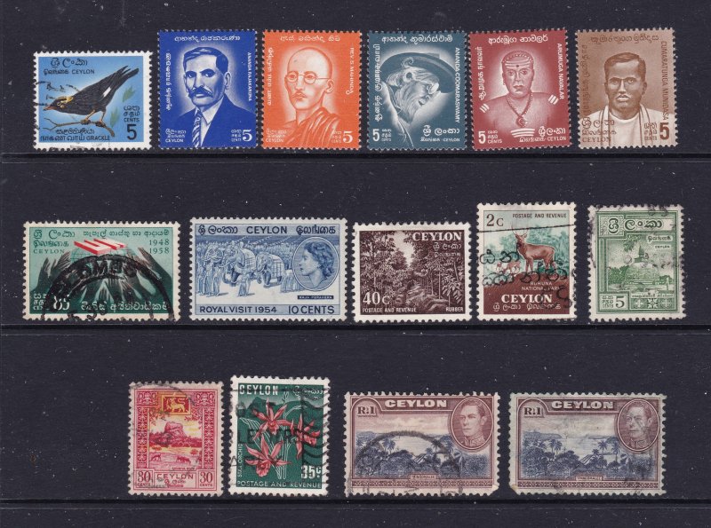 Ceylon small lot KGVI to QE2 era