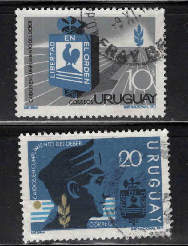 Uruguay Scott 805-806 Liberty and Order set