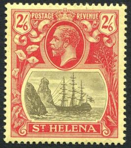 ST HELENA-1922-37 2/6 Grey & Red/Yellow Sg 94 MOUNTED MINT V23465