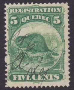 Quebec Registration stamp 5c - used