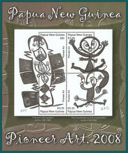 Papua New Guinea  2008 Pioneer Art, Sheetlet MNH #1317,SGMS1253