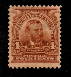 OAS-CNY 11408 SCOTT 303 – 1903 4c Grant, brown MINT HEAVY HINGE $55