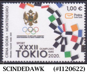 MONTENEGRO - 2021 32th OLYMPIC GAMES TOKYO 2020 - 1V MINT NH