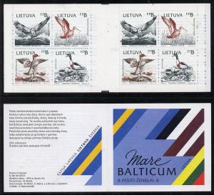 Booklet - Lithuania 1992 Birds of the Baltic booklet comp...