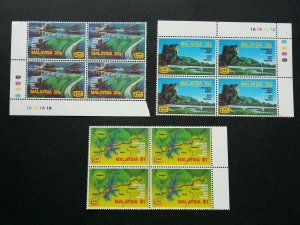 Malaysia Opening East-West Highway 1983 Map Building (stamp block4 MNH *see scan