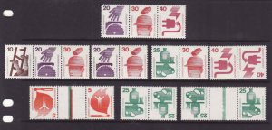 Germany-Sc#1074//1079-unused NH-various combinations from the Accident Awareness