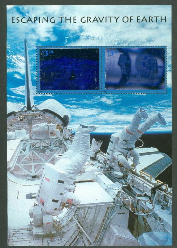 US #3411 Space Hologram Escaping the Gravity of Earth, NH, VF