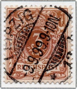 Germany Deutsche Reichspost 3 Pfennig Empire stamp Unique Date 1889 SG46